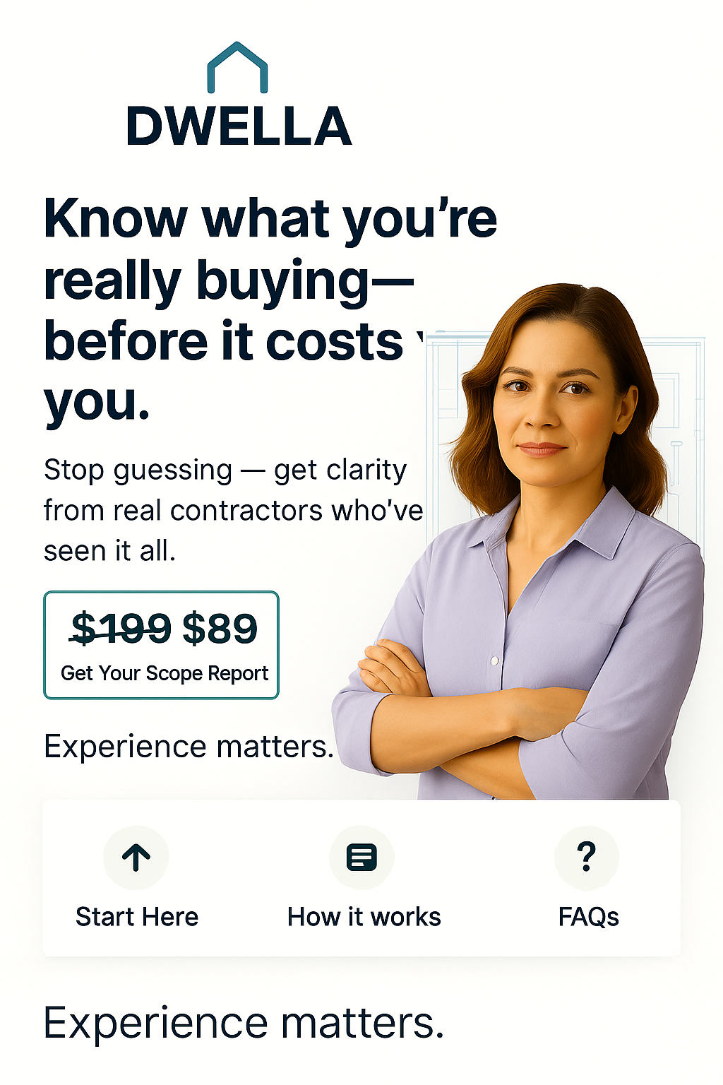 DwellaScope — final approved hero